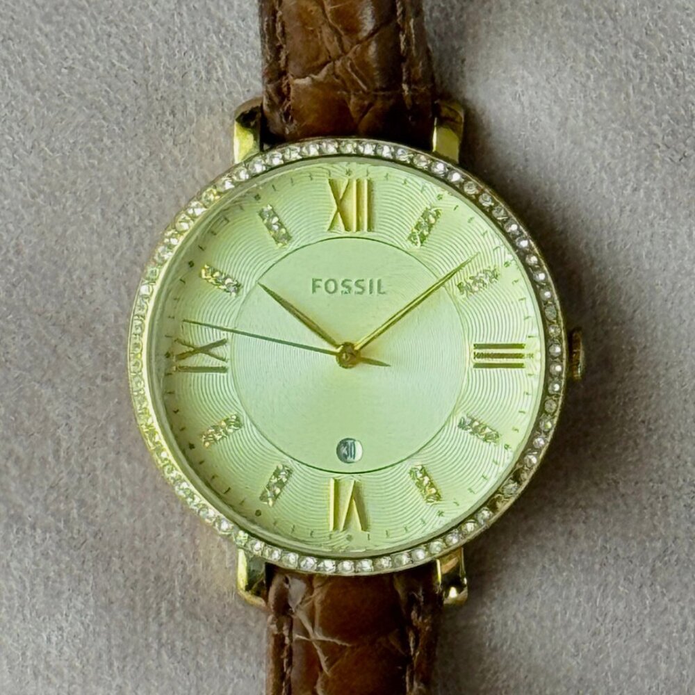 FOSSIL Jacqueline Womens Wristwatch - Used Needs New Battery Not Tested